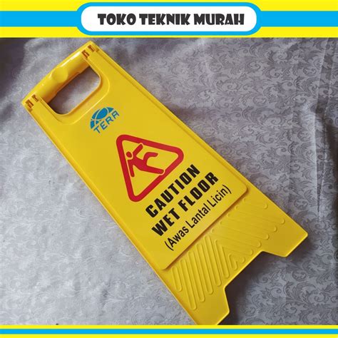 Jual Caution Wet Floor Signage Foldable Papan Peringatan Lantai Licin Shopee Indonesia