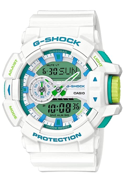 Casio G Shock นาฬิกาข้อมือผู้ชาย สายเรซิ่น รุ่น Ga 400wg 7a สีขาว