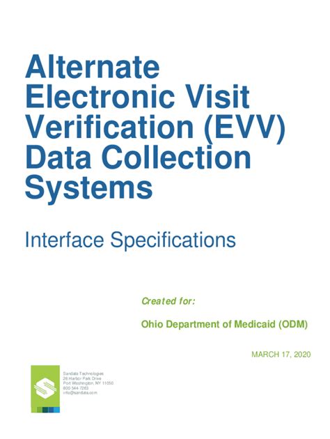 Fillable Online Business Requirements For Alternate Evv Data Collection