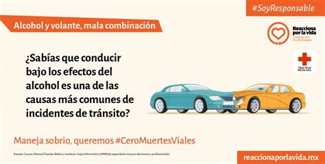 Alcohol y volante mala combinación Reacciona por la Vida