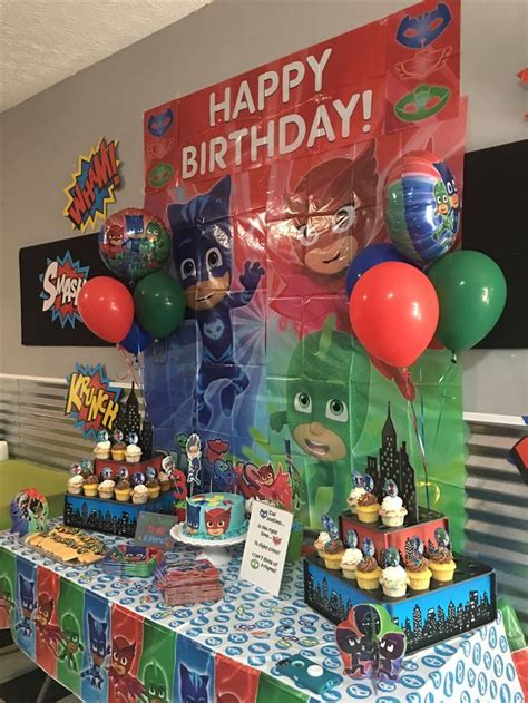 Pj Masks Rd Birthday Owlette Birthday Party Pj Masks Birthday Party