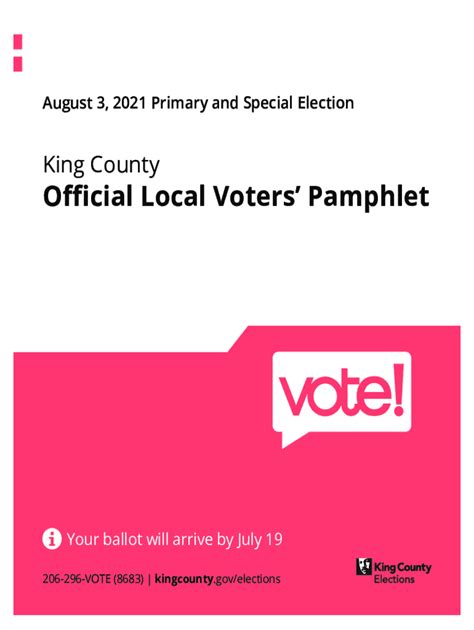 Fillable Online Official Local Voters Pamphlet Fax Email Print Pdffiller