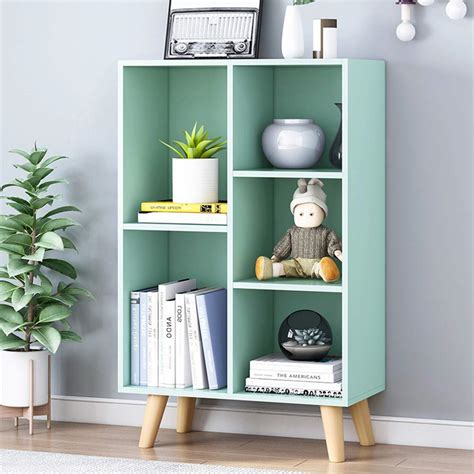 Buy Iotxy Wooden Open Shelf Bookcase Tier Floorstanding Display