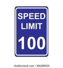 Speed Limit 100 Sign Sticker Vector Stock Vector (Royalty Free ...