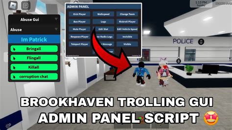 Brookhaven Admin Panel Bring All Kick Ban Script Gui Hydrogen Fluxus