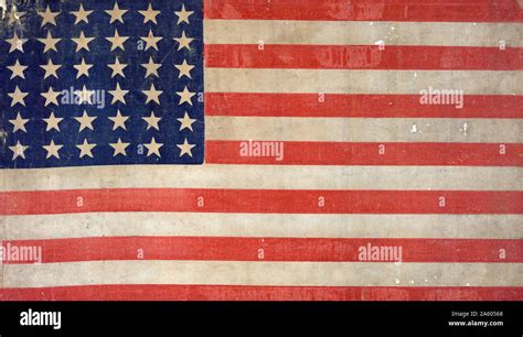 Thirty Six Star Flag Flag United States American Civil War Hi Res Stock