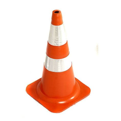 Cone plastico sinalização PROTEPLUS laranja branco 50cm Andretta