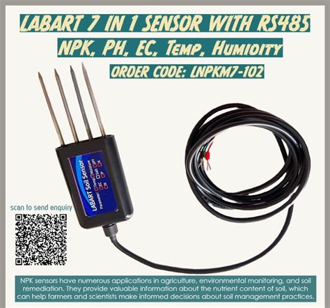 Labart Npk Ph Ec Temperature Humidity Multi Parameter Soil Sensor