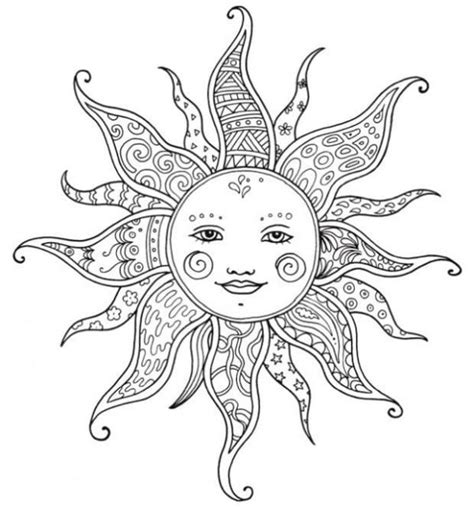 Dibujos De Sol Y Luna Para Colorear Moon Coloring Pages Coloring