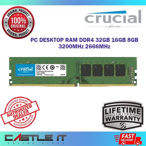 Crucial DDR4 32GB 16GB 8GB 4GB 3200MHZ 2666MHZ PC3200 PC2666 Value