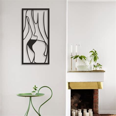 Naked Woman Art Naked Woman Metal Wall Decor Line Art Wall Etsy Canada