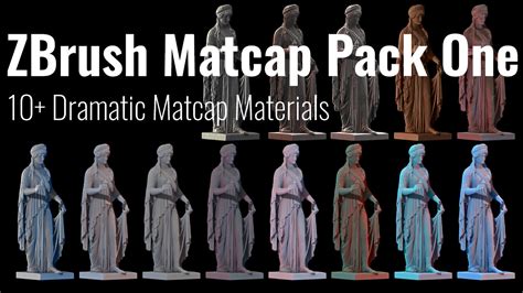 Artstation Zbrush Matcap Materials Pack One Resources