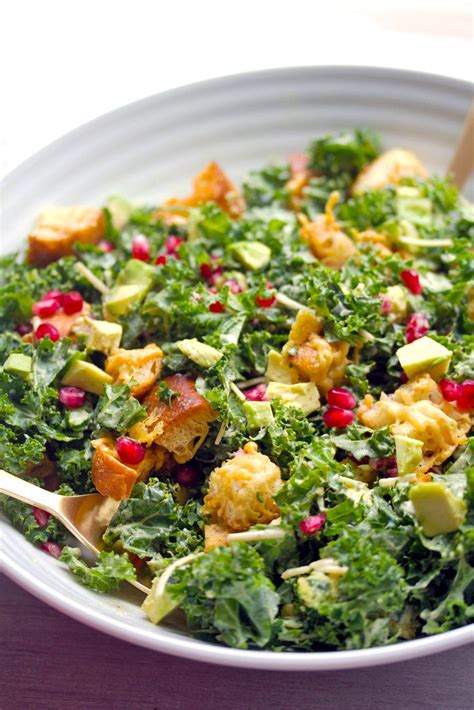 Pomegranate Avocado Kale Caesar Salad Recipe We Are Not Martha