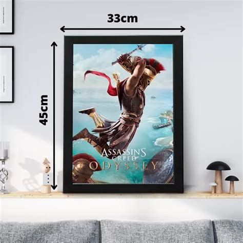 Quadro Games Assassins Creed Odyssey 45cm X 33cm Parcelamento Sem