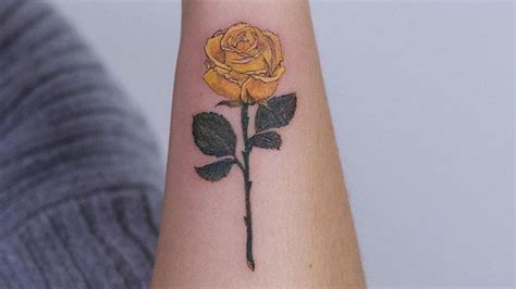 Top 81 Yellow Rose Tattoo Small In Cdgdbentre