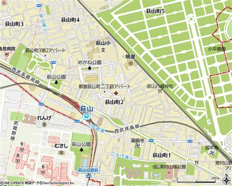 都営萩山町2丁目アパート（東村山市マンション・団地）の住所・地図｜マピオン電話帳