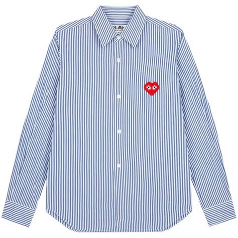 Play Comme Des Garçons X The Artist Invader Shirt Blue