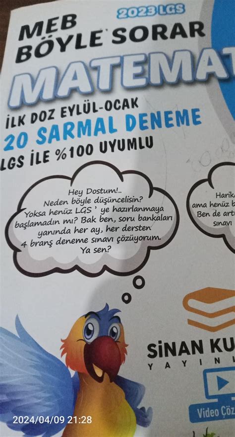 Sinan Kuzucu Yayinlaru Sinif Matematik Ilk Donem Denemesinin Cevap