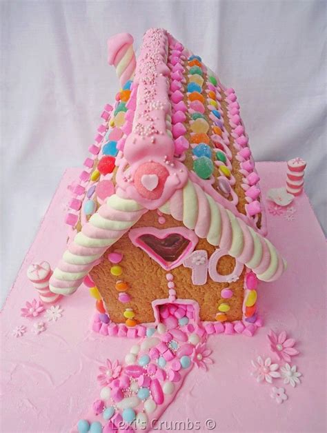 Pink Gingerbread House Gingerbread Christmas Decor Gingerbread House