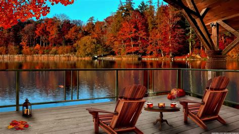 Cozy Autumn Porch Ambience Autumn Rain Fall Nature Sounds Wind