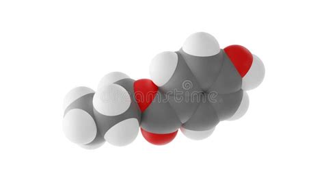 Propylparaben Molecule, Food Preservative E216, Molecular Structure ...