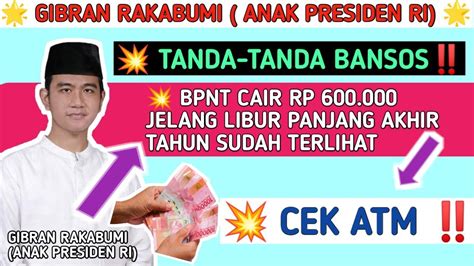 TANDA TANDA BANSOS BPNT CAIR RP 600 000 JELANG LIBUR PANJANG