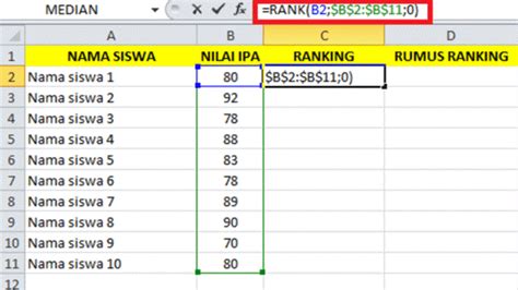 Cara Membuat Ranking Otomatis Di Excel Dengan Mudah