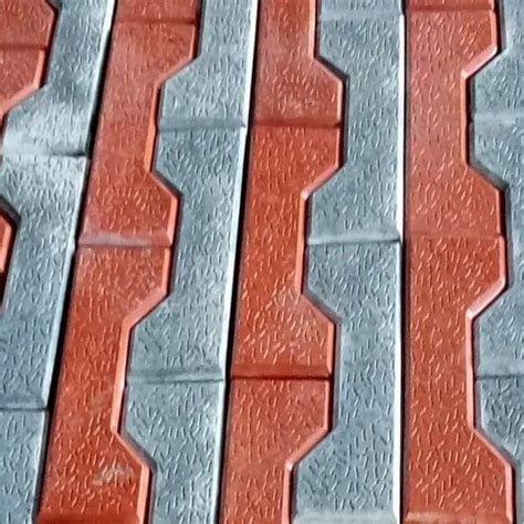 Zig Zag 150x150x100 Mm Cement Paver Blocks For Flooring Feature