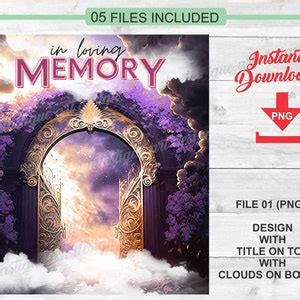 Purple In Loving Memory Png Memorial Template Sublimation Design