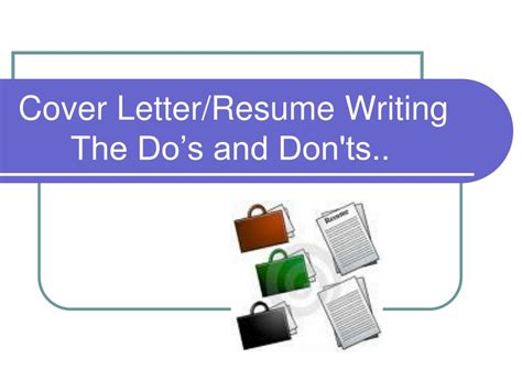 Ppt Cover Letterresume Writing The Dos And Donts Powerpoint