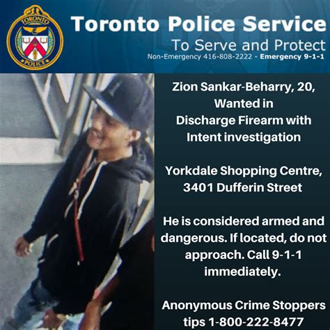 Toronto Police On Twitter Zion Sankar Beharry The Alleged 20yr Old