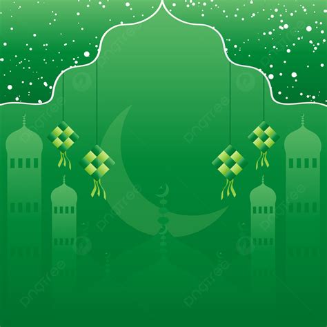 Hari Raya Aidilfitri Background Vector Design Square Size Illustration