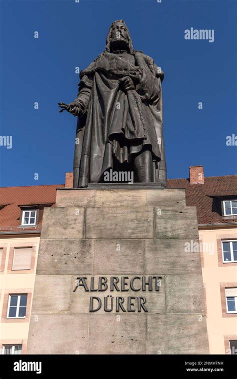 Albrecht Duerer Monument Nuremberg Middle Franconia Bavaria Germany