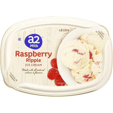 A2 Milk Ice Cream Raspberry Ripple 18l Tub Woolworths