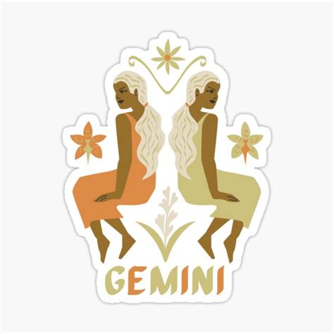 Gemini Zodiac Sticker For Sale By Funkies Redbubble