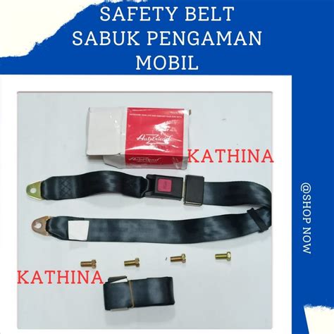 Jual Safety Belt Titik Mobil Universal Sabuk Pengaman Seatbelt Hitam