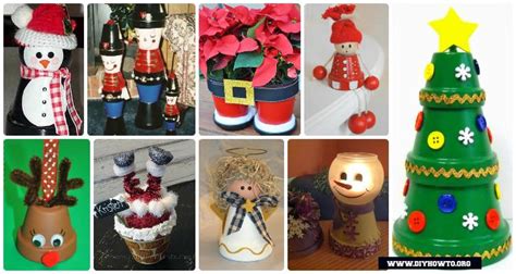 Diy Terra Cotta Clay Pot Christmas Craft Ideas Holiday Decoration