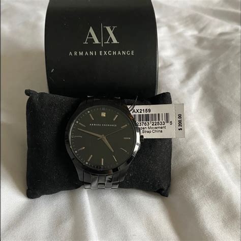 Armani Exchange Accessories Armani Exchange Diamond Series Black