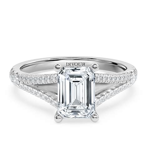 Split Shank Emerald Engagement Ring Best Sale