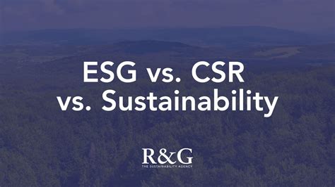 Esg Vs Csr Vs Sustainability Whats The Difference