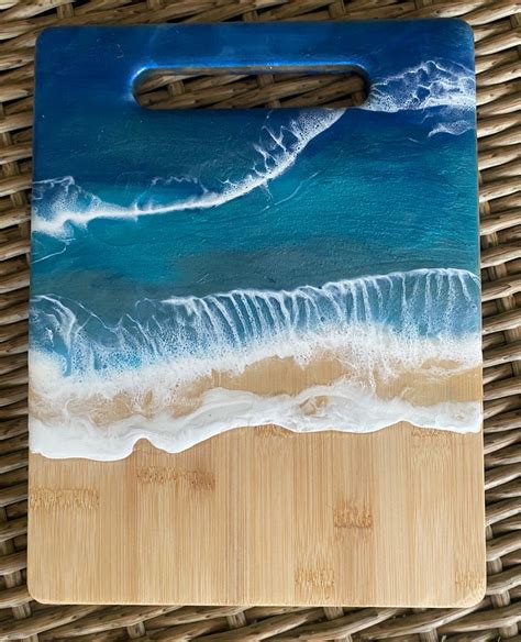 Ocean Waves In Resin Charcuterie Board Etsy