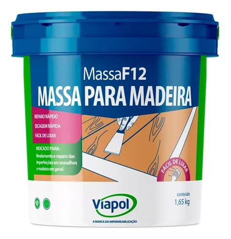 Viapol Massa F 12 1 65kg Cores MercadoLivre