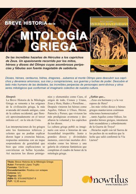 Breve Historia De La Mitología Griega