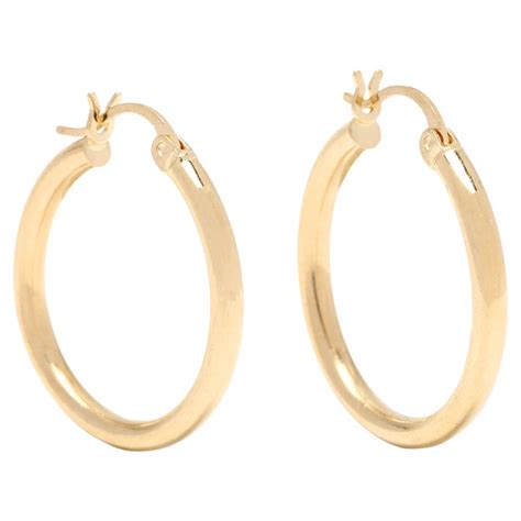 Small Gold Hoop Earrings 14k Yellow Gold Thin Gold Hoops For Sale At