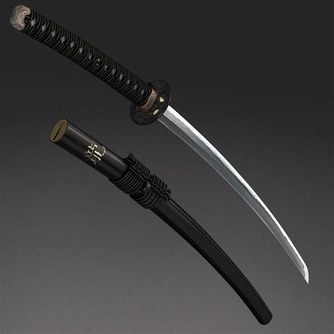 Katana Swords Black 3d Obj Katana Swords Katana Fantasy Katana