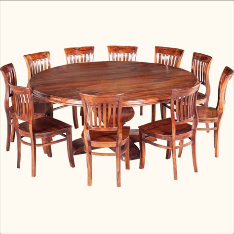 Solid Wood Sierra Round Dining Table For People Large Round