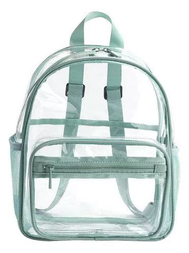 Mochila Escolar Transparente Imperme Vel Em Pvc Verde Mercadolivre