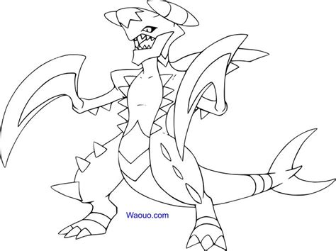 Coloriage M Ga Carchacrok Pokemon Imprimer Pokemon Coloring Pages