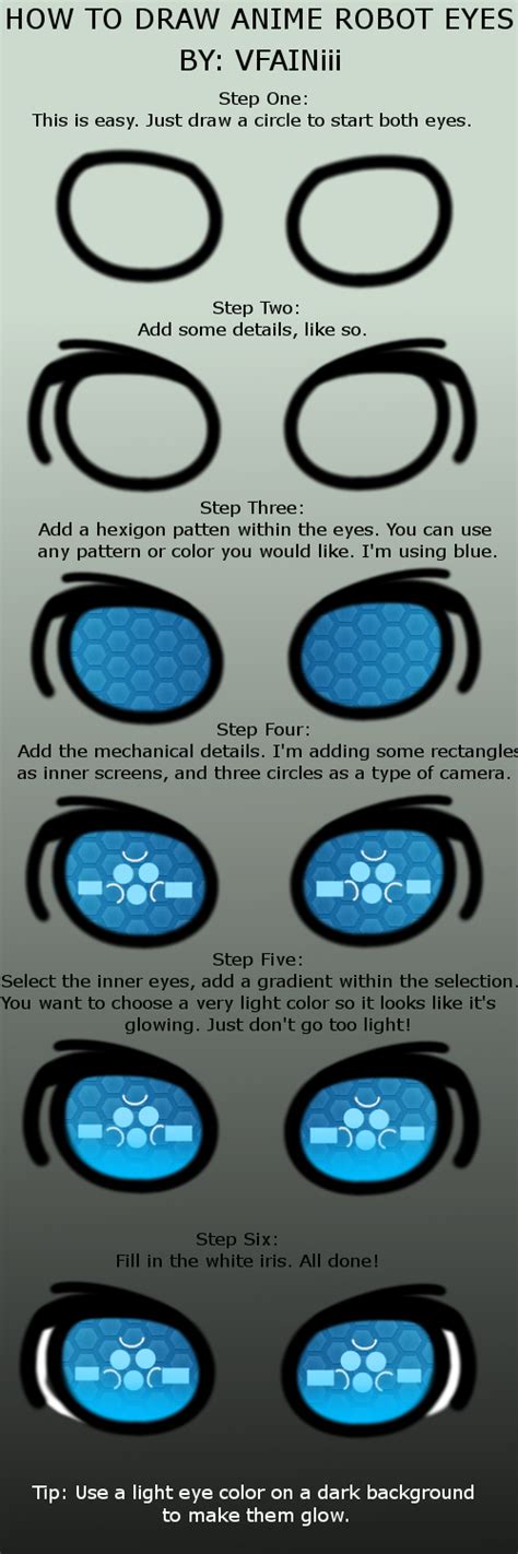 How To Draw Cyborg Robot Anime Eyes by VFAINIII on DeviantArt