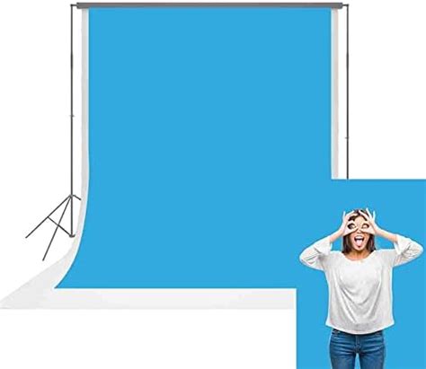 Urctepics 5x7ft Pro Microfiber Blue Photography Backdrop